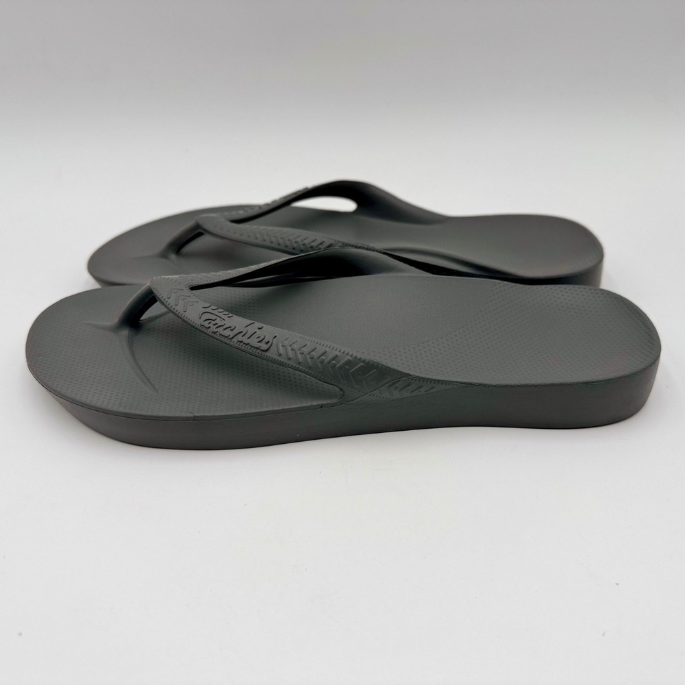 Archies Arch Support Flip Flops Womens US 10 Mens 9 Gray Neutral Unisex Summer - Picture 7 of 13